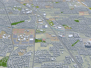 sacramento city california usa 100km Model 3D