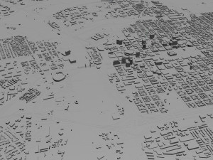 sacramento city california usa 100km Model 3D