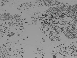 sacramento city california usa 100km 3D Model