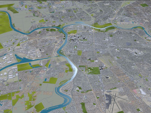 sacramento city california usa 100km Model 3D