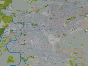 sacramento city california usa 100km Model 3D