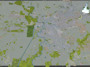 sacramento city california usa 100km 3D Model