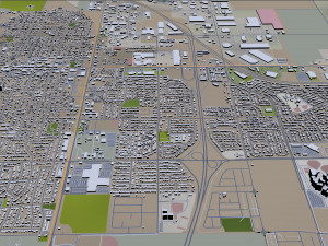 sacramento city california usa 100km Model 3D