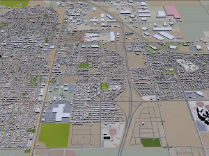 sacramento city california usa 100km 3D Model