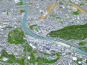 Salzburg city austria 50km Modelo 3D