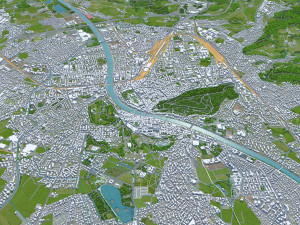 Salzburg city austria 50km Modelo 3D