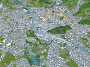 Salzburg city austria 50km 3D Model