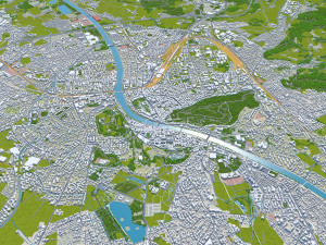 Salzburg city austria 50km Modelo 3D