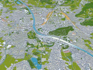 Salzburg city austria 50km 3D Model