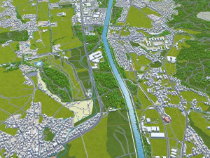 Salzburg city austria 50km 3D Model