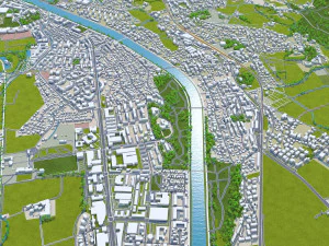 Salzburg city austria 50km 3D Model