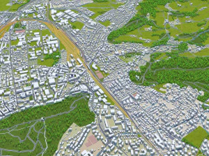 Salzburg city austria 50km 3D Model