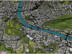 Salzburg city austria 50km Modelo 3D