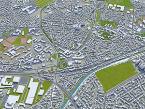 seine saint denis city grand paris 40km 3D मॉडल