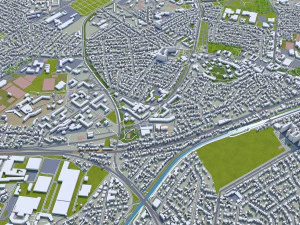 seine saint denis city grand paris 40km 3D Model