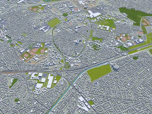 seine saint denis city grand paris 40km 3D Model