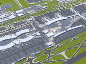 seine saint denis city grand paris 40km 3D Model
