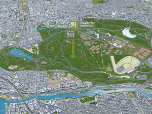 seine saint denis city grand paris 40km 3D मॉडल