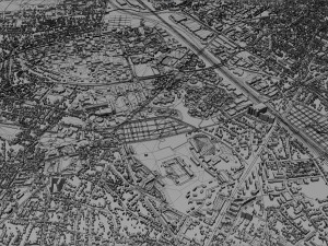 seine saint denis city grand paris 40km 3D मॉडल