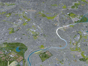 seine saint denis city grand paris 40km 3D मॉडल