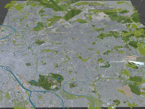 seine saint denis city grand paris 40km 3D Model