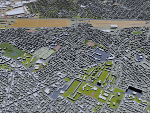 seine saint denis city grand paris 40km 3D मॉडल