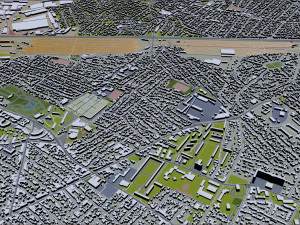 seine saint denis city grand paris 40km 3D Model