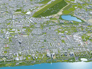 Singapore city 50km 3D Model
