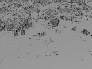 Singapore city 50km 3D Model