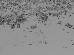 Singapore city 50km 3D Model