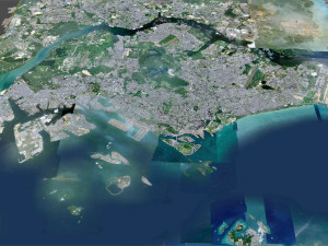 Singapore city 50km 3D Model