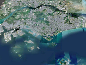 Singapore city 50km 3D Model
