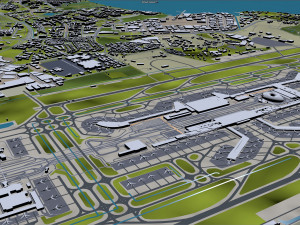 Singapore city 50km 3D Model