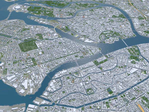 St petersburg city russia 150km 3D Model