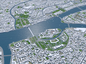 St petersburg city russia 150km Modèle 3D