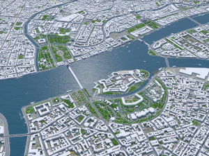 St petersburg city russia 150km 3D Model