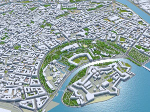 St petersburg city russia 150km 3D Model
