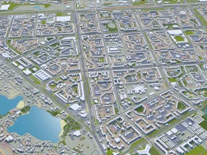 St petersburg city russia 150km 3D Model