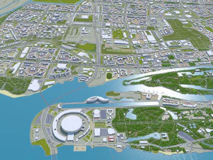 St petersburg city russia 150km 3D Model