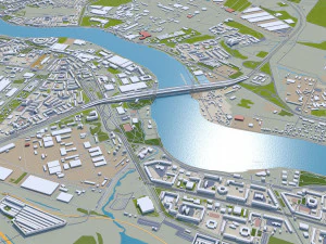 St petersburg city russia 150km 3D Model