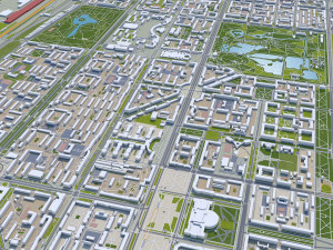 St petersburg city russia 150km Modèle 3D