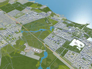 St petersburg city russia 150km 3D Model
