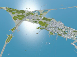 St petersburg city russia 150km 3D Model