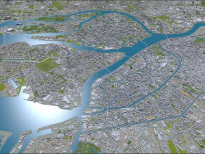St petersburg city russia 150km 3D Model