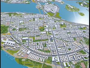 stockholm city sweden 120km 3D 모델
