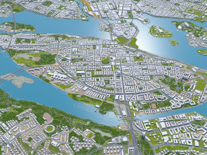 stockholm city sweden 120km 3D 모델