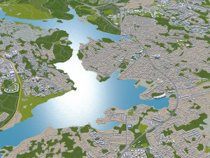 stockholm city sweden 120km 3D 모델
