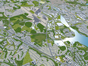 stockholm city sweden 120km 3D 모델