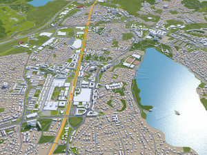 stockholm city sweden 120km 3D 모델