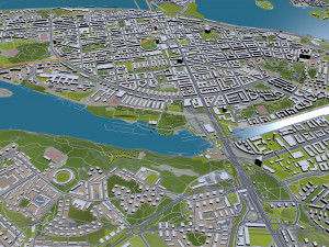 stockholm city sweden 120km 3D 모델